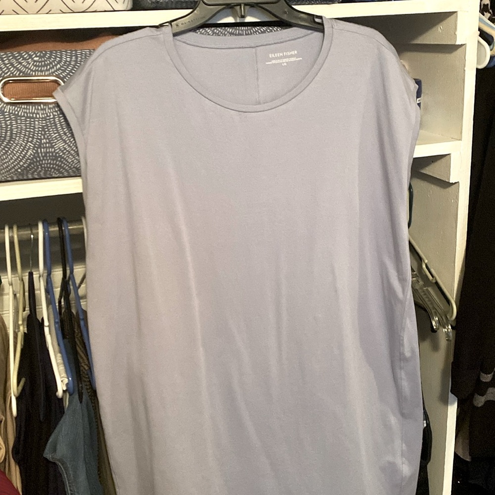 Light lavender Eileen Fisher dress